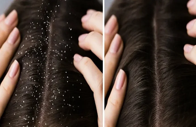 Dandruff Treatment before and after