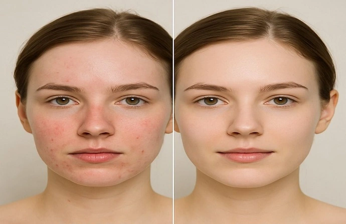 Erbium Peeling in Dubai before after