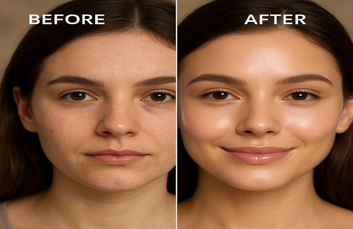 Erbium Peeling in Dubai before after