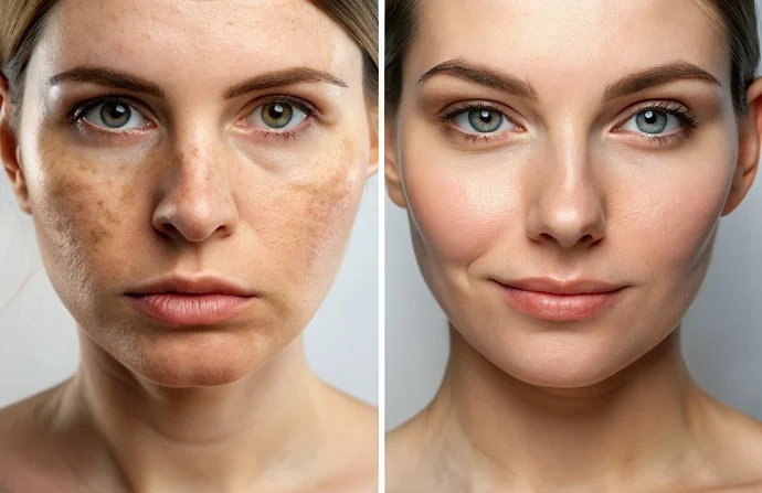 Microneedling Treatment before and after