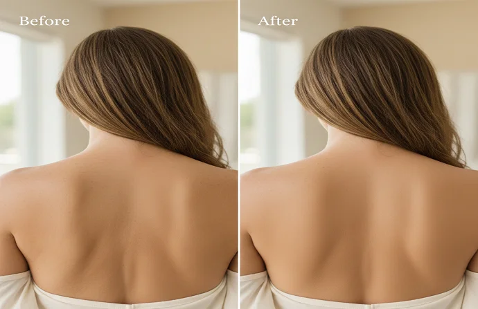 Bra line lift surgery before and after