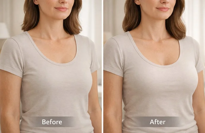 Breast Enlargement Injections before and after