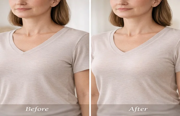 Breast Enlargement Injections before and after