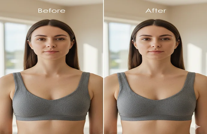 Breast Liposuction before and after