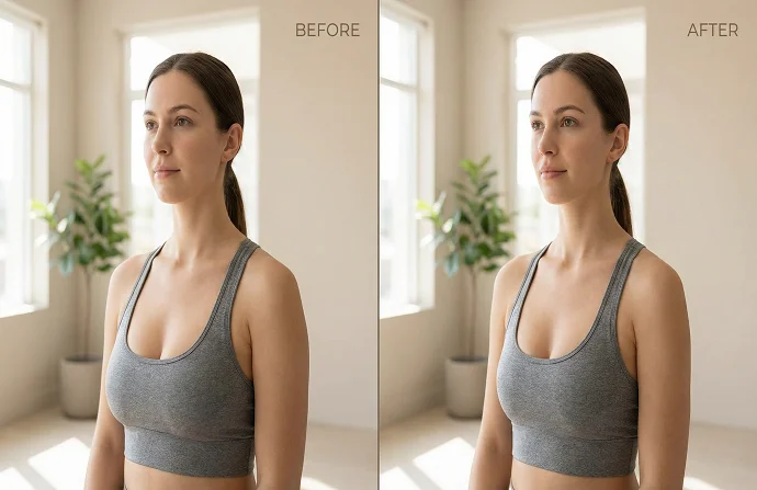 Breast Liposuction before and after