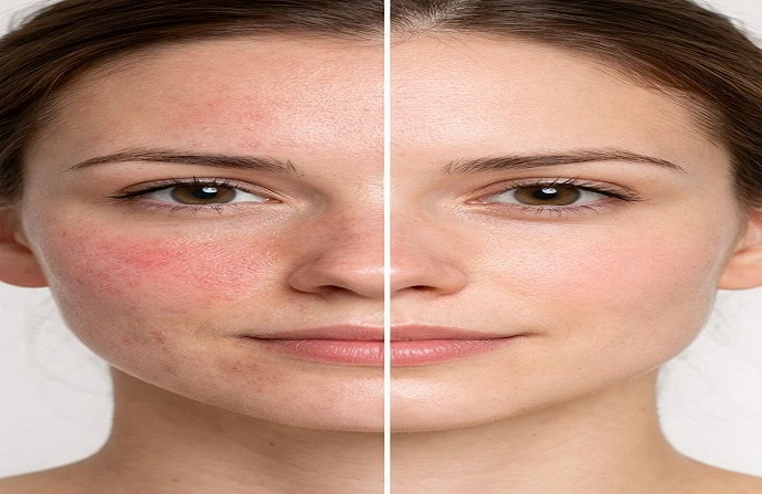 oxygen facial before and after