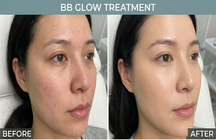 BB Glow Treatment before after