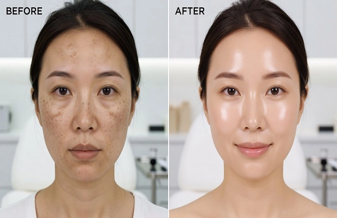 BB Glow Treatment before after