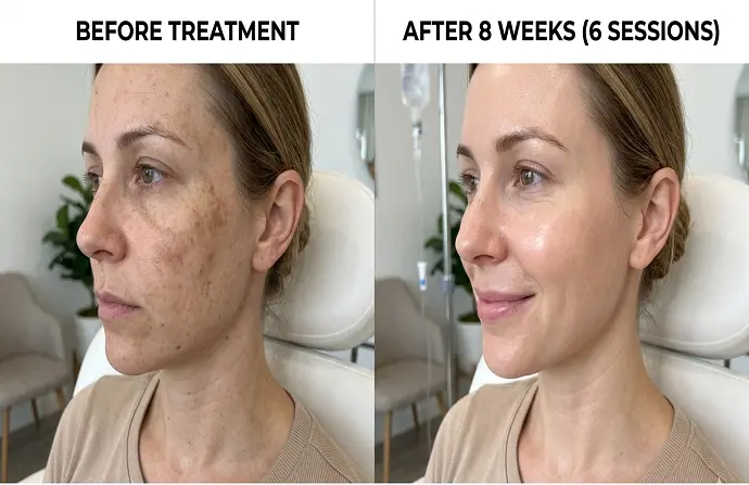 Glutathione IV Drip before after