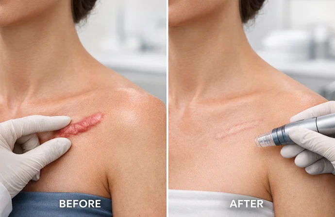Hypertrophic Scar Treatment before and after