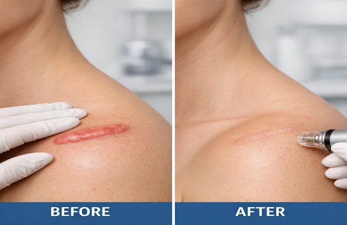 Hypertrophic Scar Treatment before and after