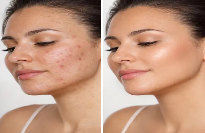 Mandelic Peel in Dubai before after