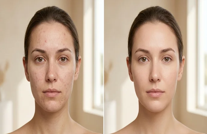 Organic Pumpkin Peel before and after