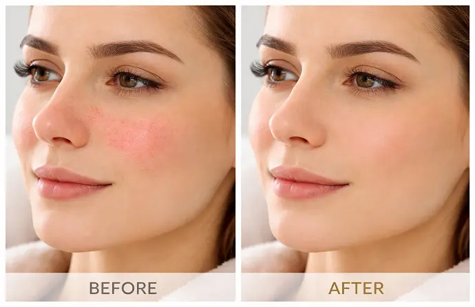 Facial Capillary Treatment in Dubai before after