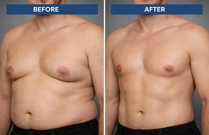Lipo Chest Surgery in Dubai before after