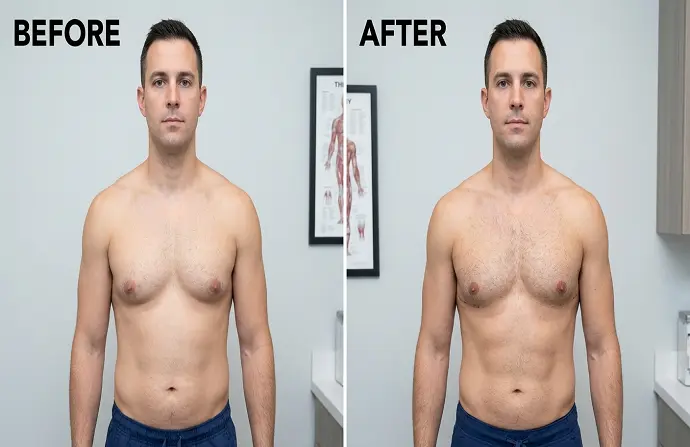 Lipo Chest Surgery in Dubai before after
