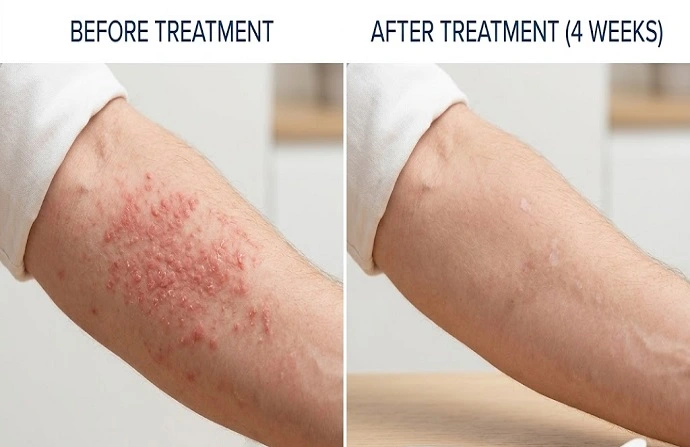 Skin Rashes Treatment in Dubai before after